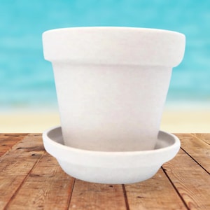Handmade Ready to Paint Ceramic Garden Pot, Paintable Ceramic Planter, 4 Inch Ceramic Pot, Gift for Garden Lover, DIY Ceramics