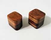 Pair Of Trinket Boxes Made Of Tiger Maple And Four Woods