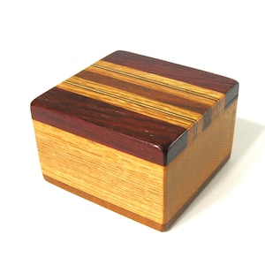 Trinket Box Made Of  Five Woods