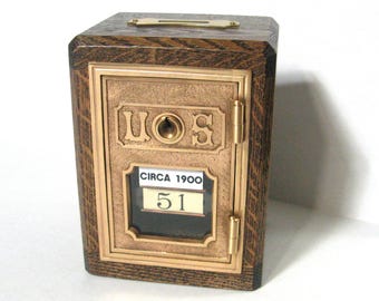Post Office Bank Rare 1901 US Door With Two Keys