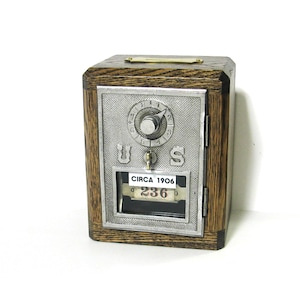 Post Office Box 1906 Door  Bank  Combination Lock  Glass Window