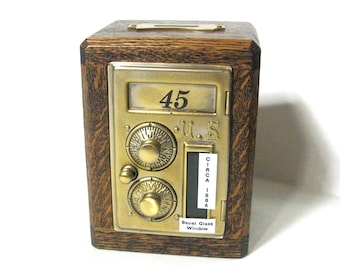 Post Office Door Bank with a  Dual Dial Lock Bevel Glass Circa 1886