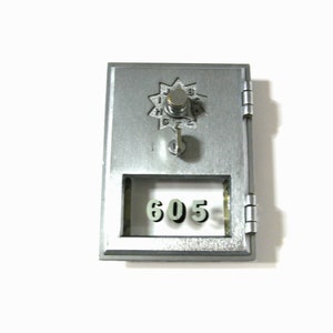 1961 Post Office Box Door Dial Combination Lock Glass Window