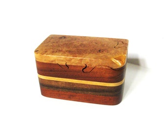 Puzzle Box Made Of Maple Burl Wood  Four Woods
