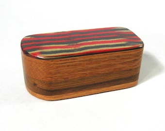 Ember Glow Oak and Teak Wood Trinket Box