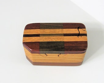 Puzzle Box Made Of Four woods