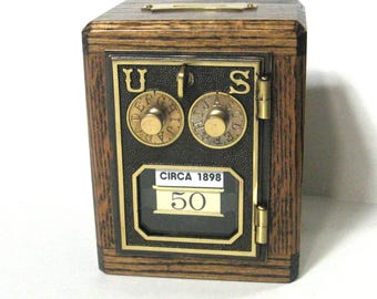 Post Office Box 1898 Door Bank Safe Combination Lock And Glass Window