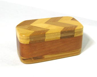 Trinket Box Made of Cherry and Bamboo Woods