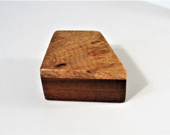 Maple Burl And Mahogany Trinket Box