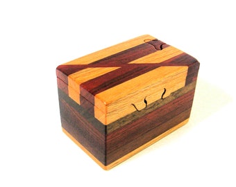 Puzzle Box Made Of Five woods