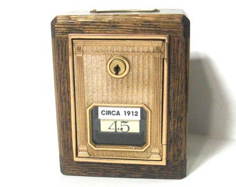 Post Office Box 1912 Bronze Door Bank with Two Keys