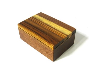 Teak And Mahogany Wood Treasure Box