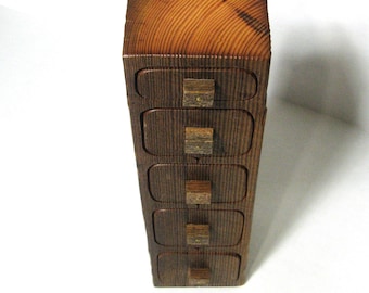 Barn Wood Treasure Box with Five Drawers and Two Secret compartments