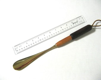 Shoehorn Made of Cherry, Walnut and a Brass Horn HD