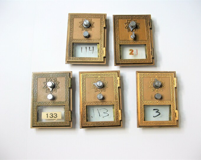Five Post Office Box Doors With Combination Locks Etsy