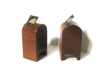 Stamp Dispenser Made Of Mahogany Hardwood
