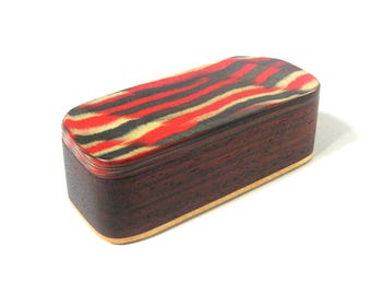 Ember Glow Three Wood Trinket Box