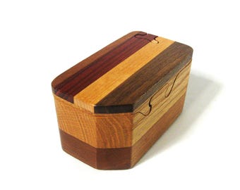 Puzzle Box Made of Five woods