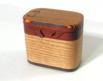 Puzzle Box Made Of Four woods