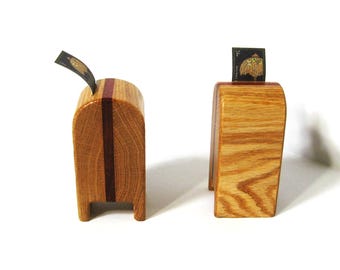 Stamp Dispenser Made of Oak and Red African Padauk Hardwood