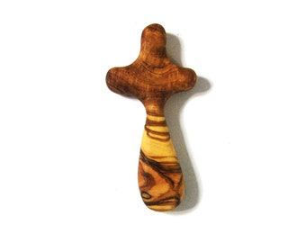 Comfort Cross Made Of Figured Olive Wood