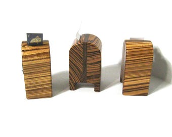 DeLuxe Stamp Dispenser  Made Of Exotic Zebra And Walnut Hardwood