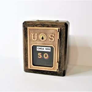 Post Office Box 1892 Door Bank Safe  Antique Door With Two Keys