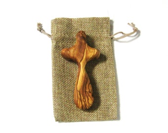 Comfort Cross Made Of Figured Olive Wood