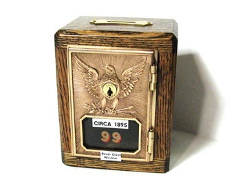 Federal Eagle Post Office Box Bank 1895 Antique Door With Two Keys