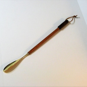 Long Reach Shoe Horn Made Of Cherry And Walnut Woods