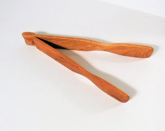 Tongs Cherry Wood Spring Tongs