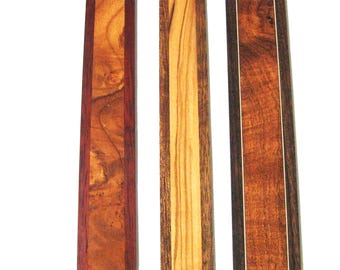 Bookmarks Set Of Three Made Of  Exotic Woods