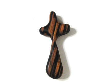 Comfort Cross Made Of White Ebony Wood