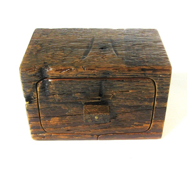 Barn Wood Treasure  Box With Hidden Compartment