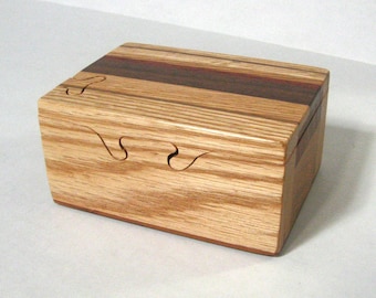 Large Puzzle Box Made Of Five woods