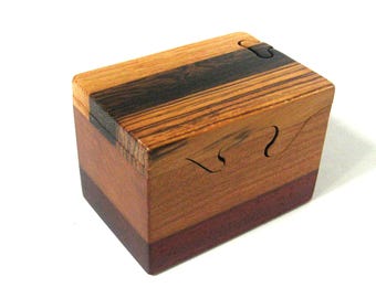 Puzzle Box Made Of Five woods