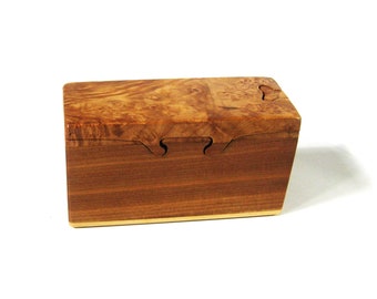 Puzzle Box Made With Maple Burl Three Woods