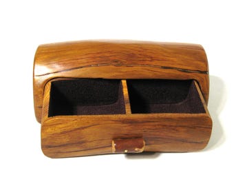 Log Treasure Box With Two Hidden Compartments