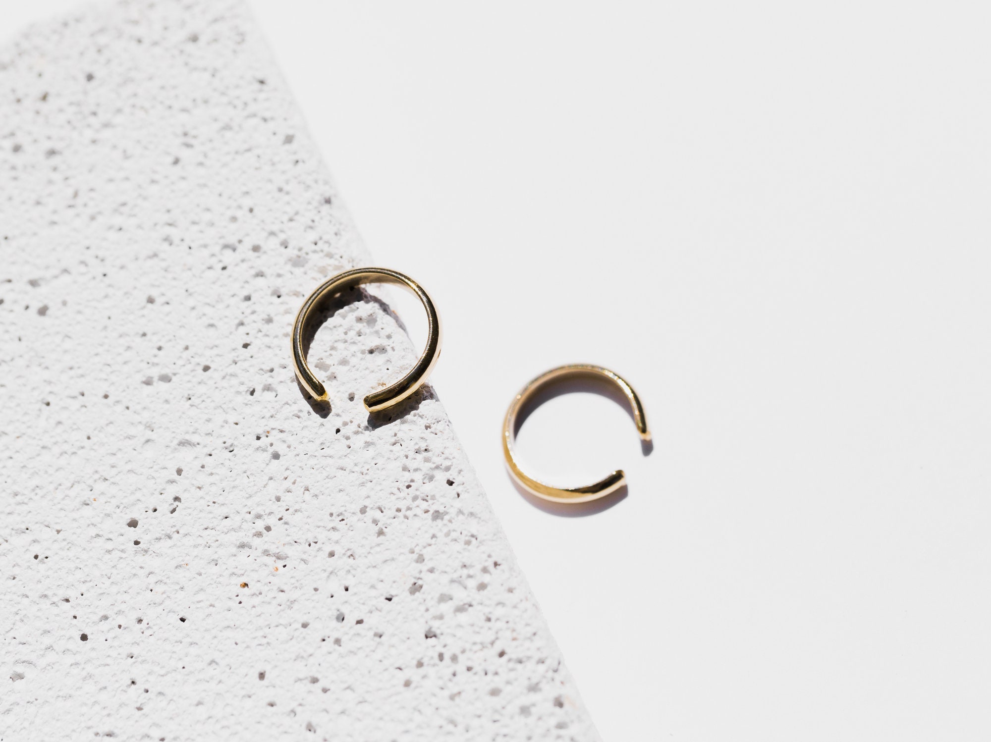 Gold Ear Cuff Small Adjustable Stackable Minimalist Ear Etsy