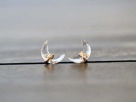 Crescent Moon Post Stud Earrings Sterling Silver Crescent Moon Post Stud Earrings Sterling Silver