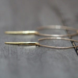 Spike Dangle Earrings , Long Drop Edgy Hoop Jewelry , Gold , Rose , Sterling Silver , Quill , Lightweight As seen on Netflix YOU image 1