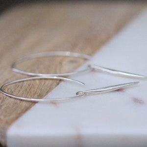 Spike Dangle Earrings , Long Drop Edgy Hoop Jewelry , Gold , Rose , Sterling Silver , Quill , Lightweight As seen on Netflix YOU image 9