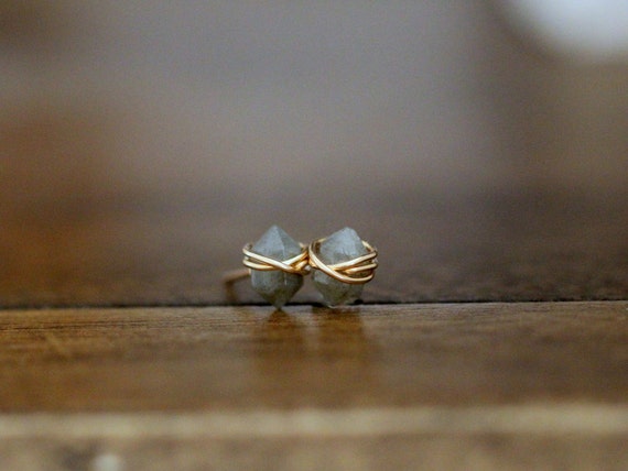 Sterling Silver 14k Gold Plated Half Moon Labradorite Post Stud Earrings Sterling Silver 14k Gold Plated Half Moon Labradorite Post Stud Earrings