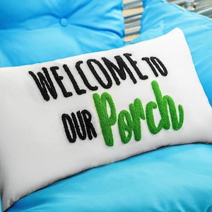 Custom Porch Pillow, Personalized Porch Life Pillow, Farmhouse Pillow, Boho Porch Decor, Bench Decor, Custom Pillow, Personalized Gift