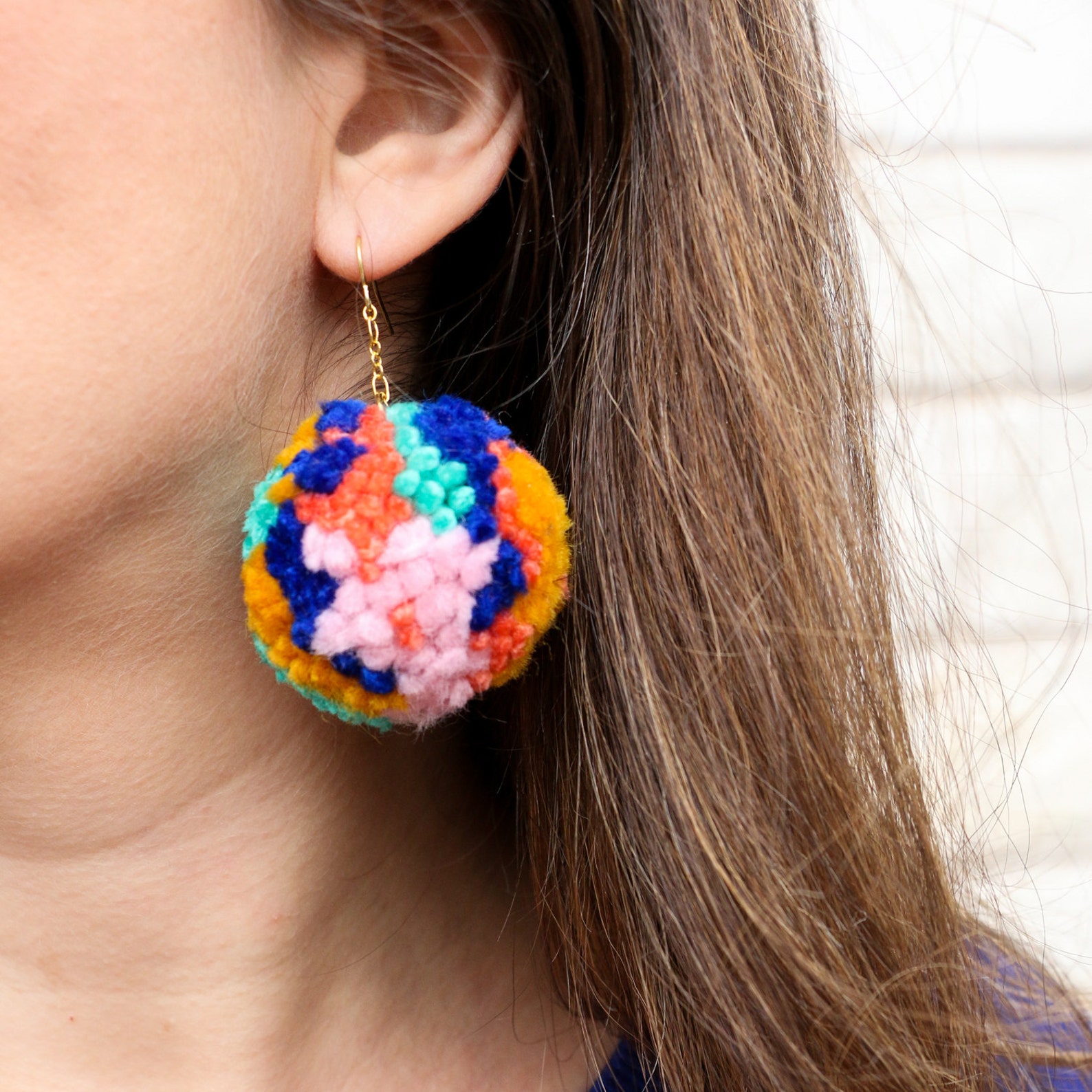 pompom earrings pompom earrings