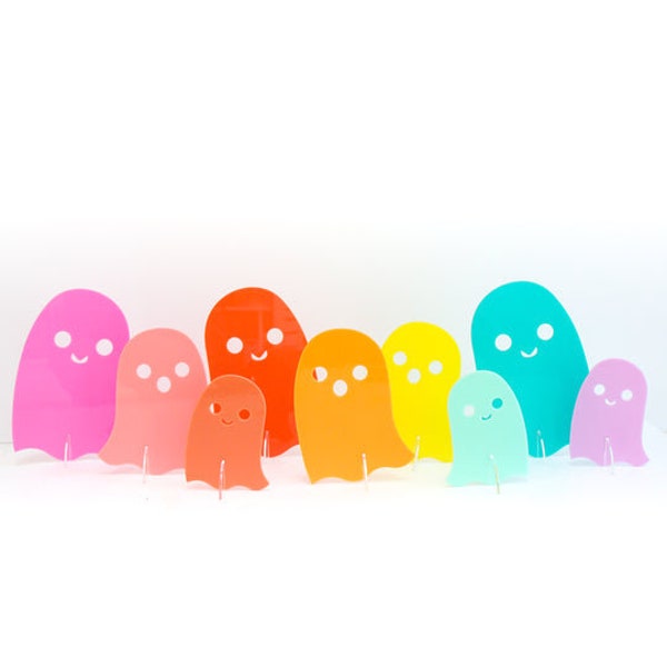 Colorful Acrylic Ghosts - Rainbow  Hallowen decorations