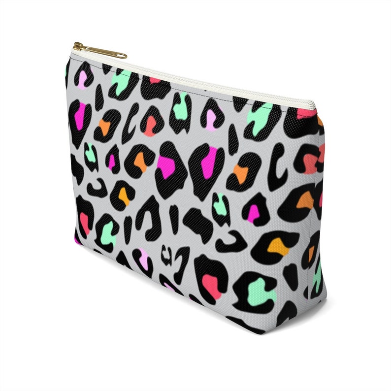 Neon Leopard Zipper Pouch