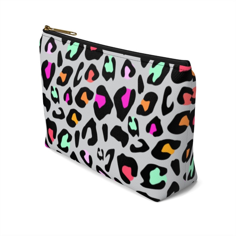 Neon Leopard Zipper Pouch
