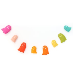 Spooky cute rainbow ghost Felt Halloween Garland