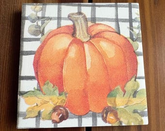 Posavasos de calabaza de otoño (juego de 4)